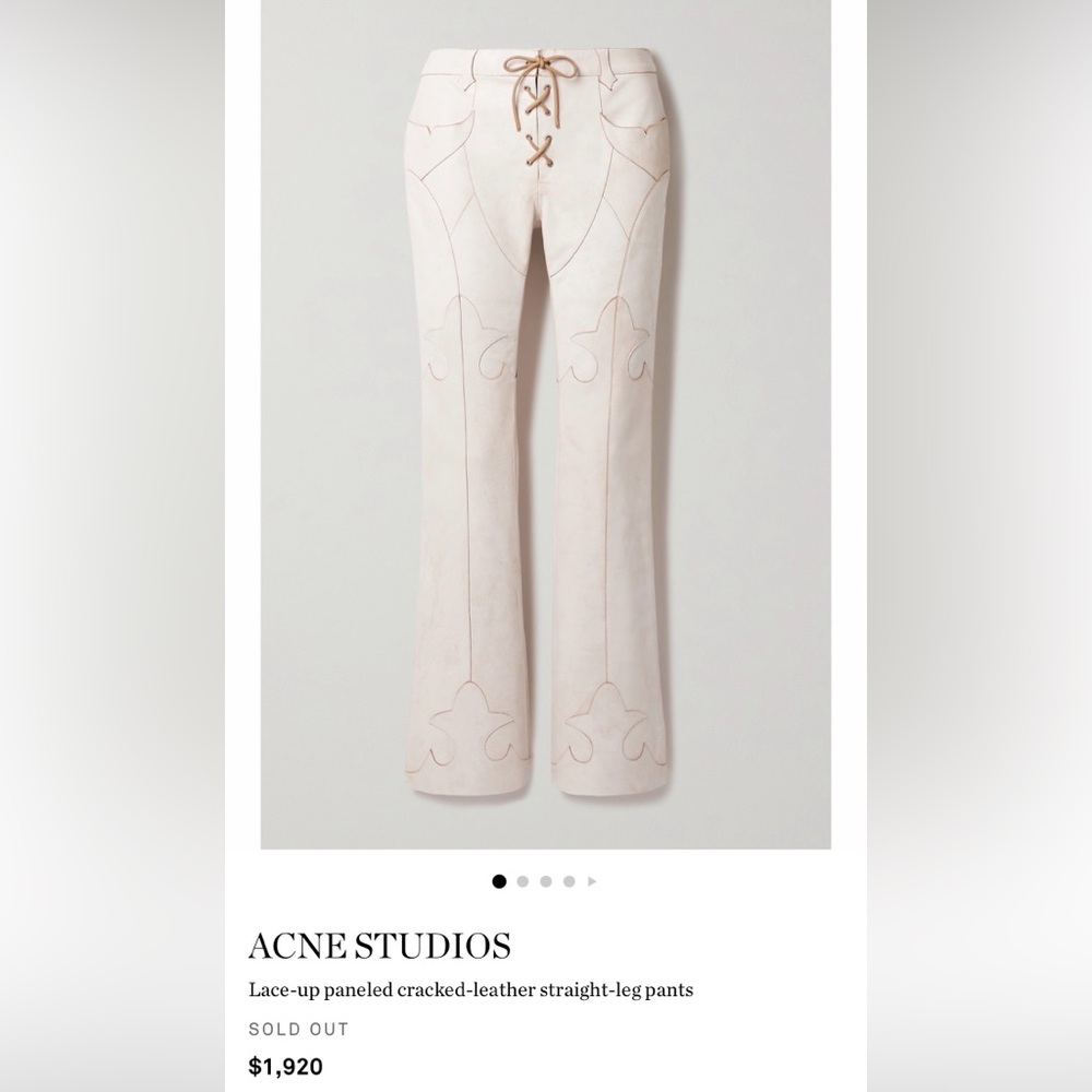 ✨Acne Studios Leather pant -Sold Out!! Retail $1920